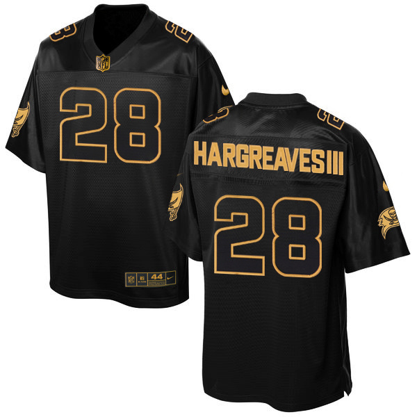 Nike Buccaneers 28 Vernon Hargreaves Pro Line Black Gold Collection Elite Jersey