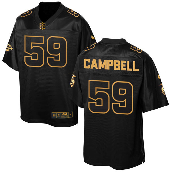 Nike Falcons 59 De'Vondre Campbell Pro Line Black Gold Collection Elite Jersey - Click Image to Close