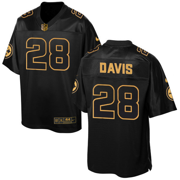 Nike Steelers 28 Sean Davis Pro Line Black Gold Collection Elite Jersey