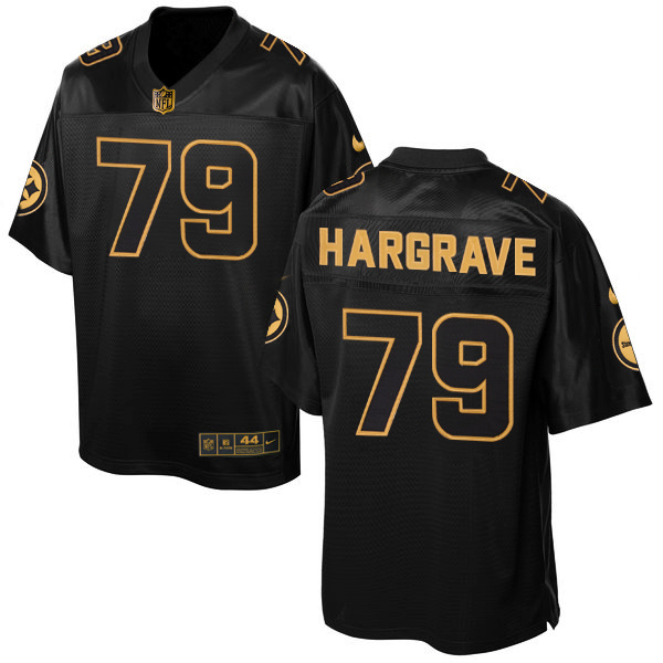 Nike Steelers 79 Javon Hargrave Pro Line Black Gold Collection Elite Jersey
