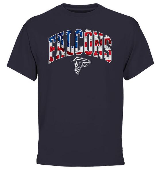 Atlanta Falcons Pro Line Navy Banner Wave Men's T Shirt
