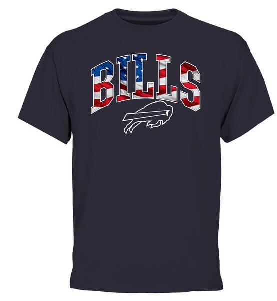 Buffalo Bills Pro Line Navy Banner Wave Men's T Shirt