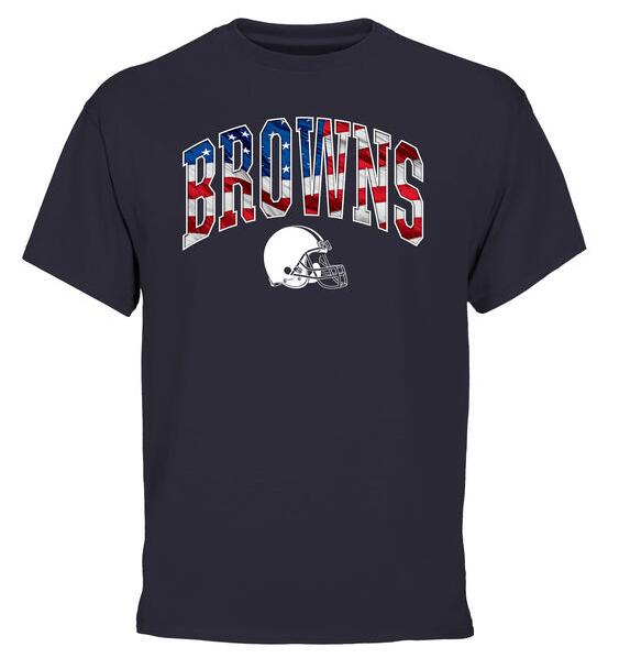 Cleveland Browns Pro Line Navy Banner Wave Men's T Shirt