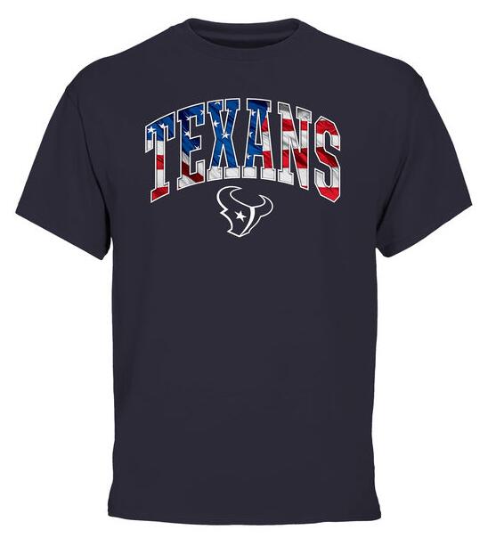 Houston Texans Pro Line Navy Banner Wave Men's T Shirt