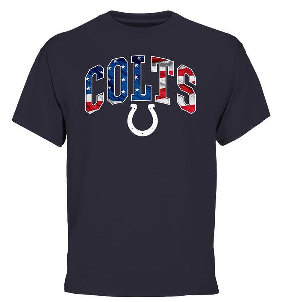 Indianapolis Colts Pro Line Navy Banner Wave Men's T Shirt