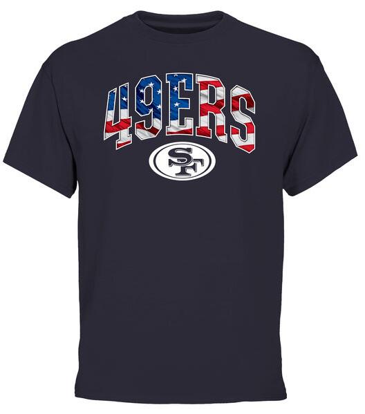 San Francisco 49ers Pro Line Navy Banner Wave Men's T Shirt