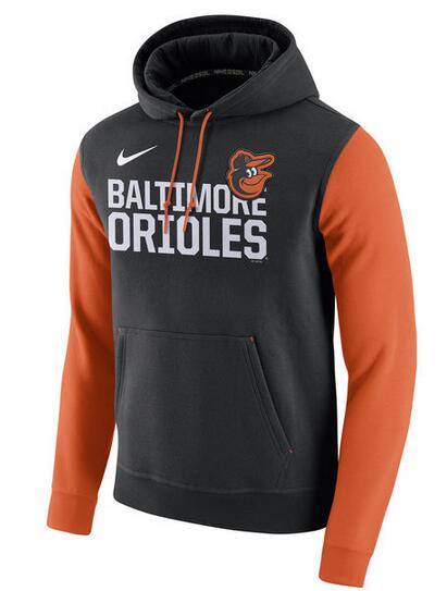 Nike Baltimore Orioles Black Club Fleece Men's Pullover Hoodie
