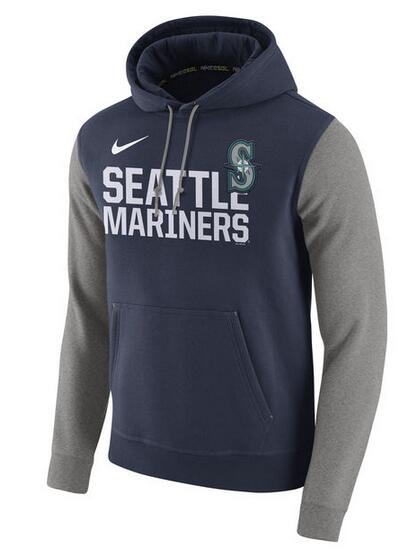 Nike Seattle Mariners Navy Club Fleece Men's Pullover Hoodie