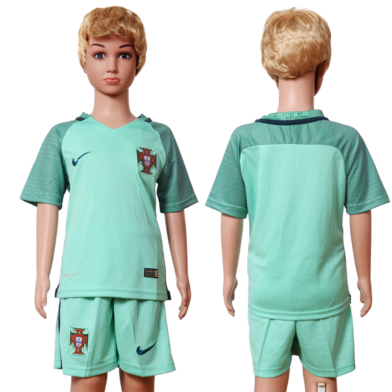 Portugal Away Youth UEFA Euro 2016 Soccer Jersey