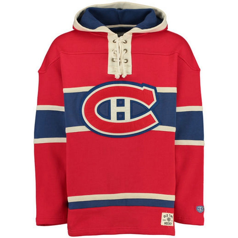 Canadiens Red Men's Customized All Stitched Sweatshirt