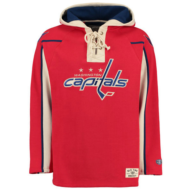 Capitals Throwback Red Men's Customized All Stitched Sweatshirt