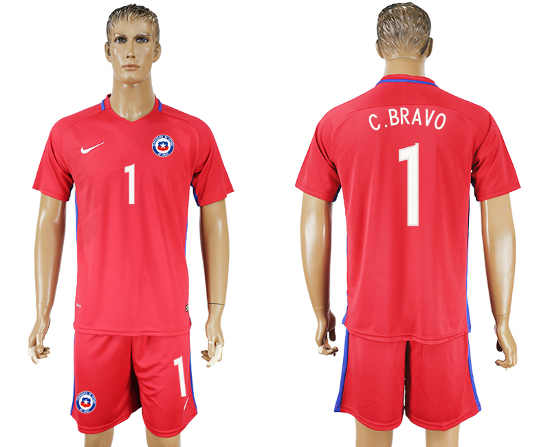 2016-17 Chile 1 C.BRAVO Home Soccer Jersey