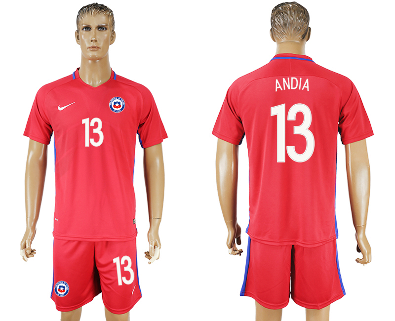 2016-17 Chile 13 ANDIA Home Soccer Jersey