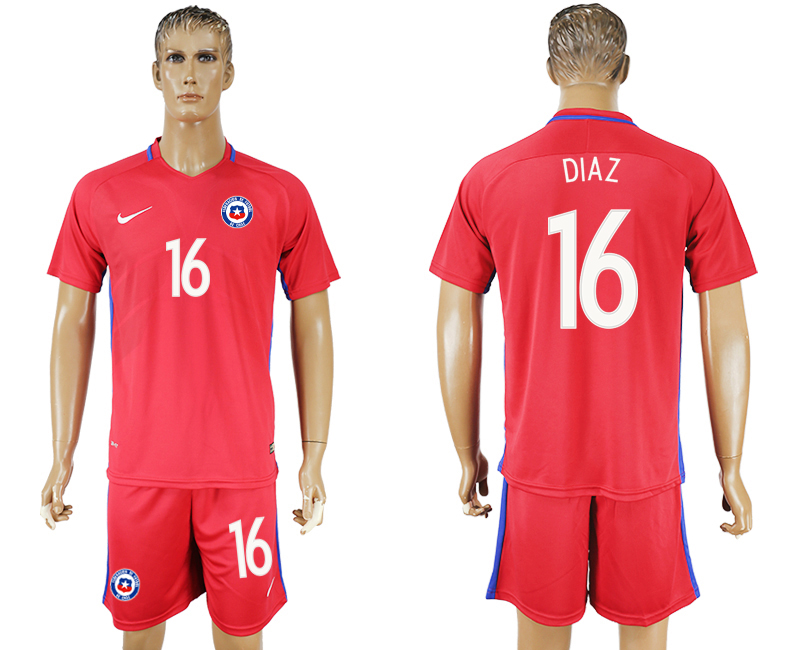 2016-17 Chile 16 DIAZ Home Soccer Jersey