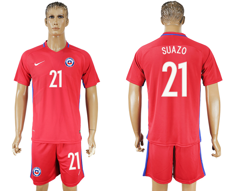 2016-17 Chile 21 SUAZO Home Soccer Jersey