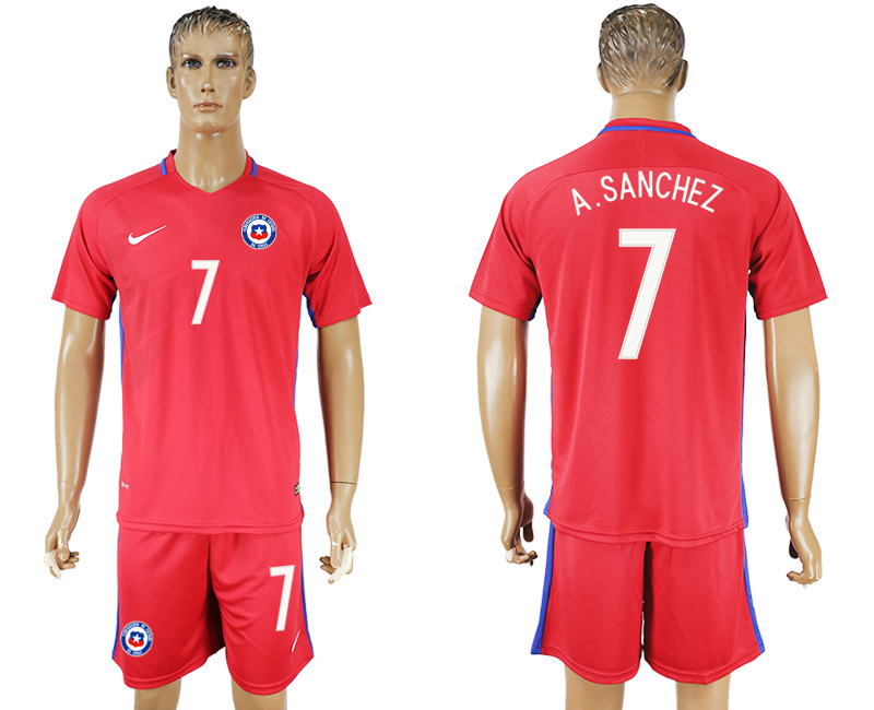 2016-17 Chile 7 A.SANCHEZ Home Soccer Jersey