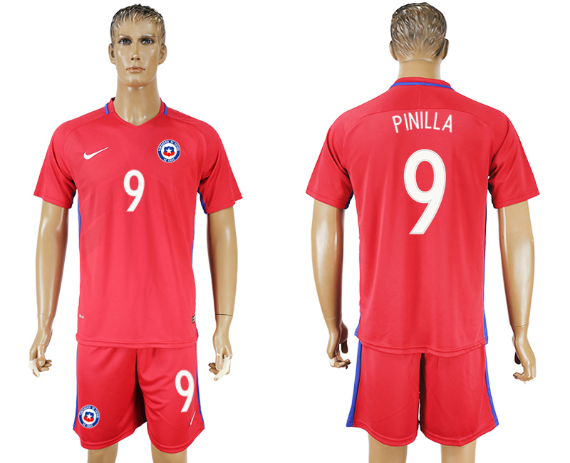 2016-17 Chile 9 PINILLA Home Soccer Jersey 2016-17 Chile 9 PINILLA Home Soccer Jersey