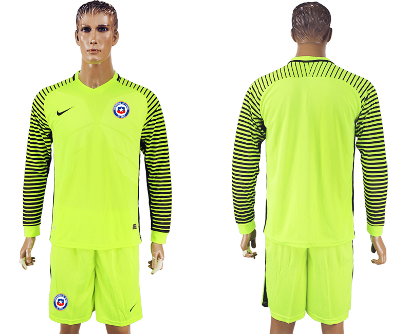 2016-17 Chile Goalkeeper Long Sleeve Soccer Jersey