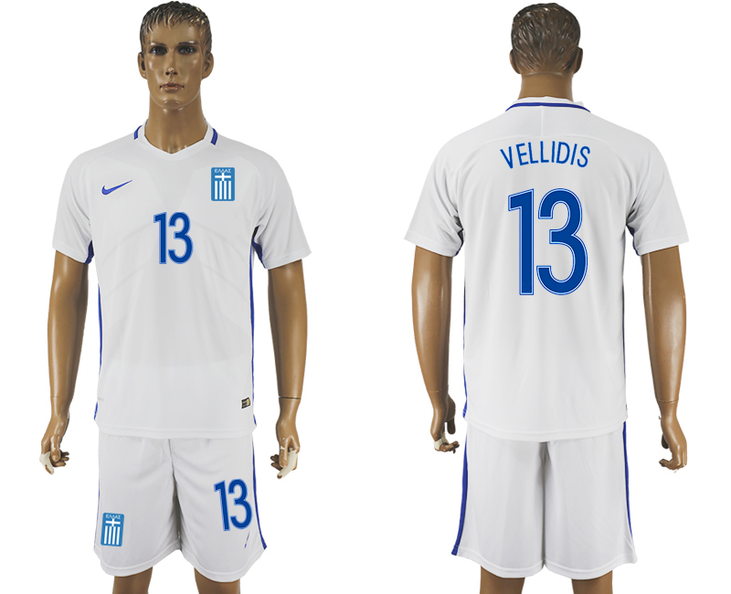2016-17 Greece 13 VELLIDIS Home Soccer Jersey