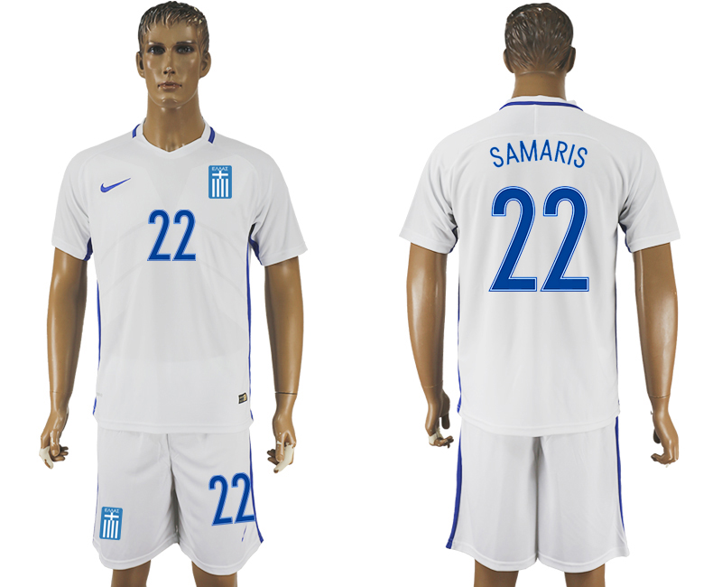 2016-17 Greece 22 SAMARIS Home Soccer Jersey