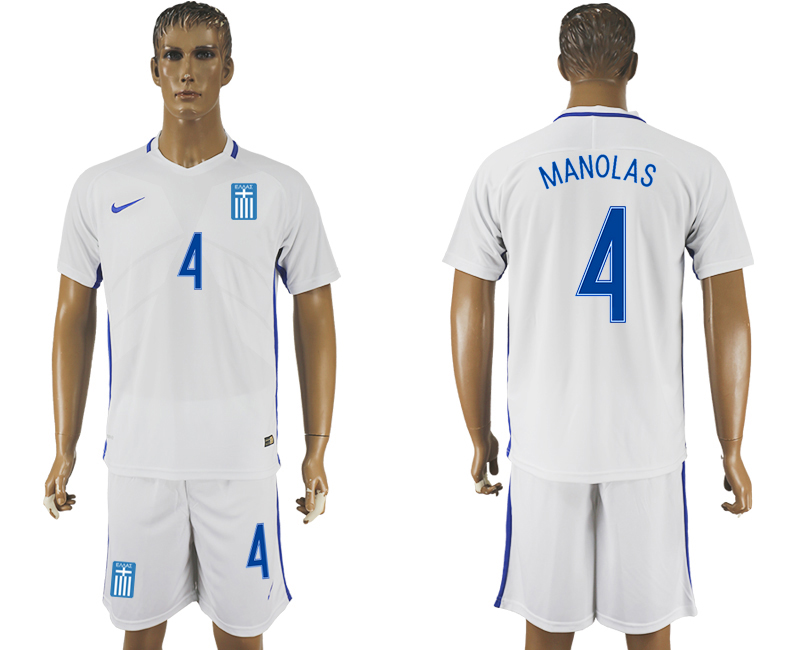 2016-17 Greece 4 MANOLAS Home Soccer Jersey