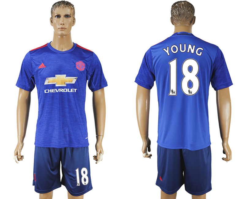 2016-17 Manchester United 18 YOUNG Away Soccer Jersey
