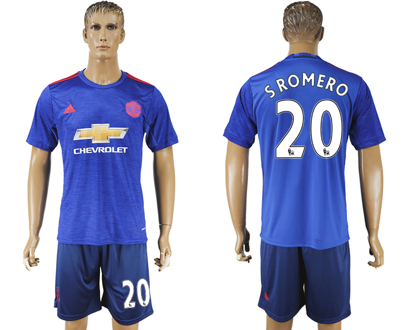 2016-17 Manchester United 20 SROMERO Away Soccer Jersey