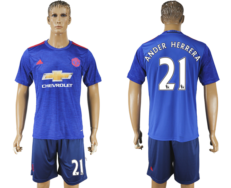 2016-17 Manchester United 21 ANDER HERRERA Away Soccer Jersey