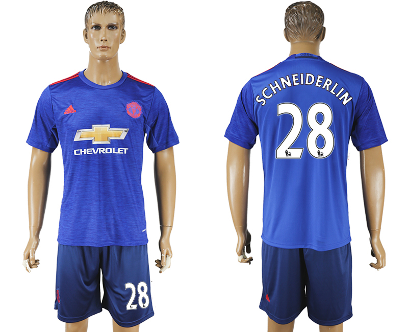 2016-17 Manchester United 28 SCHNEIDERLIN Away Soccer Jersey