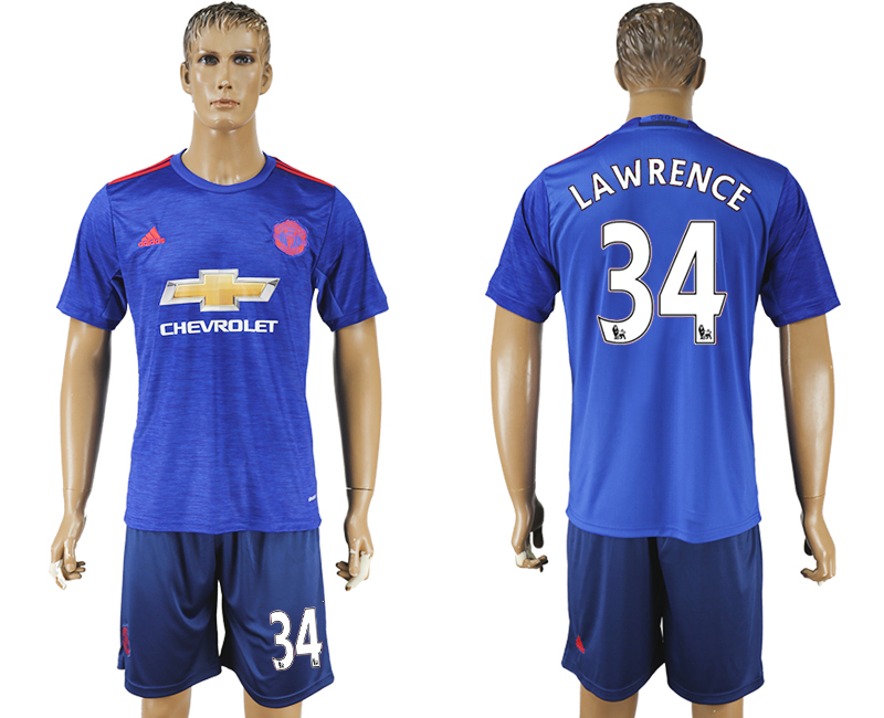2016-17 Manchester United 34 LAWRENCE Away Soccer Jersey