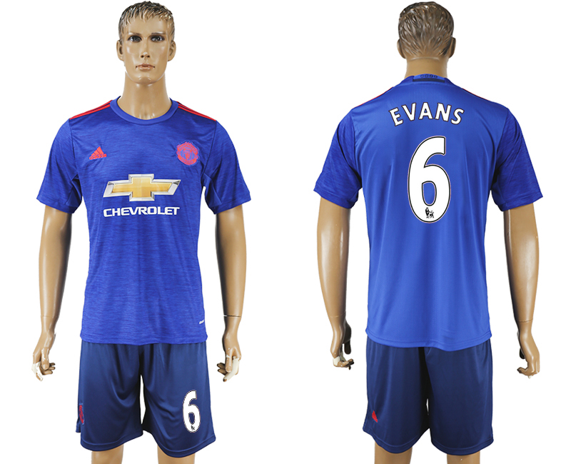 2016-17 Manchester United 6 EVANS Away Soccer Jersey