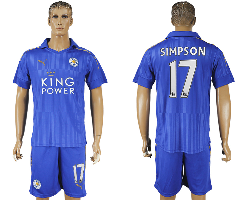 2016-17 Leicester City 17 SIMPSON Home Soccer Jersey