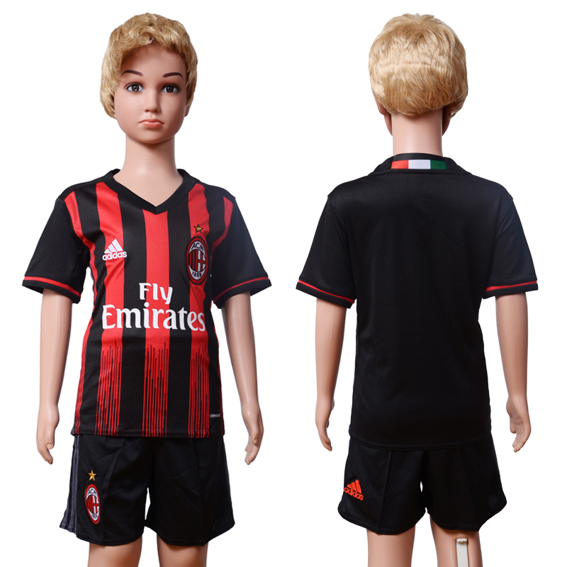 2016-17 AC Milan Home Youth Soccer Jersey