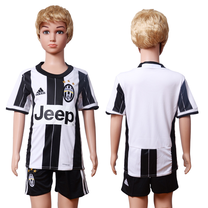 2016-17 Juventus Home Youth Soccer Jersey