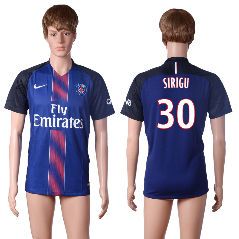 2016-17 Paris Saint-Germain 30 SIRIGU Home Thailand Soccer Jersey