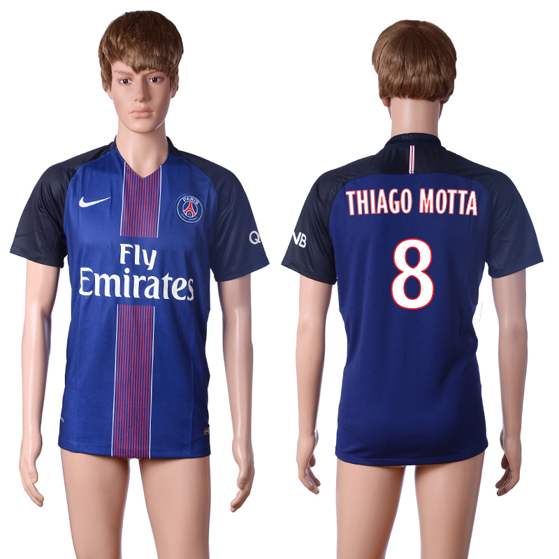 2016-17 Paris Saint-Germain 8 THIAGO MOTTA Home Thailand Soccer Jersey 2016-17 Paris Saint-Germain 8 THIAGO MOTTA Home Thailand Soccer Jersey