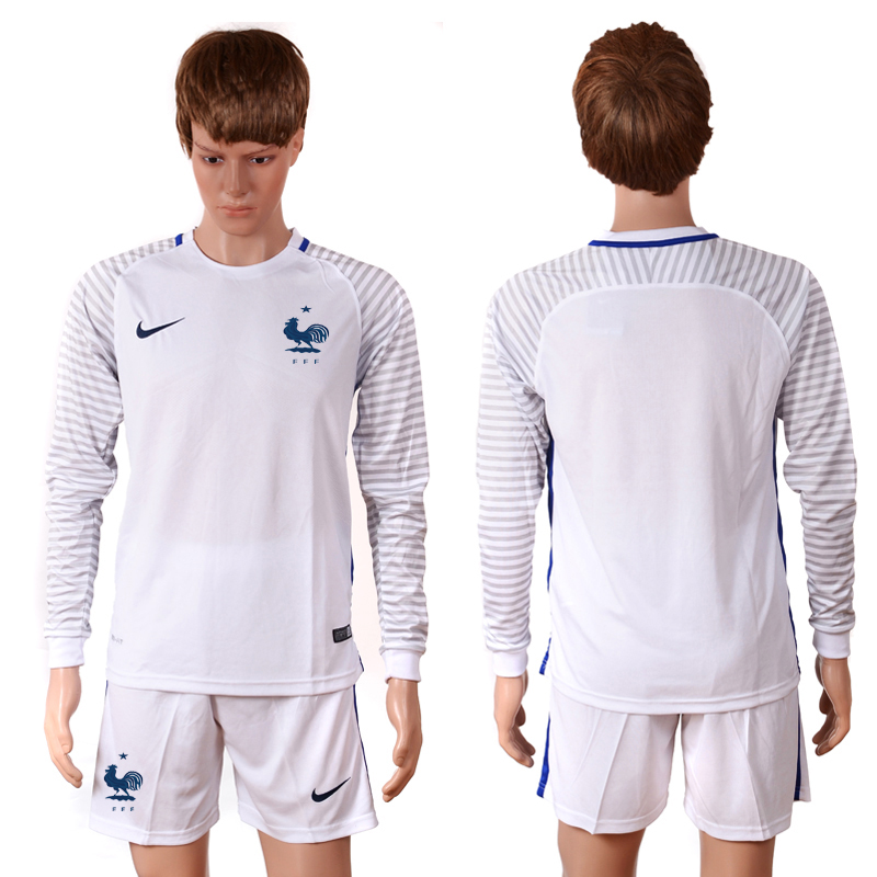 France Goalkeeper UEFA Euro 2016 Long Sleeve Soccer Jersey