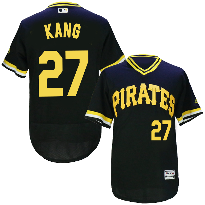 Pirates 27 Jung ho Kang Black Throwback Flexbase Jersey