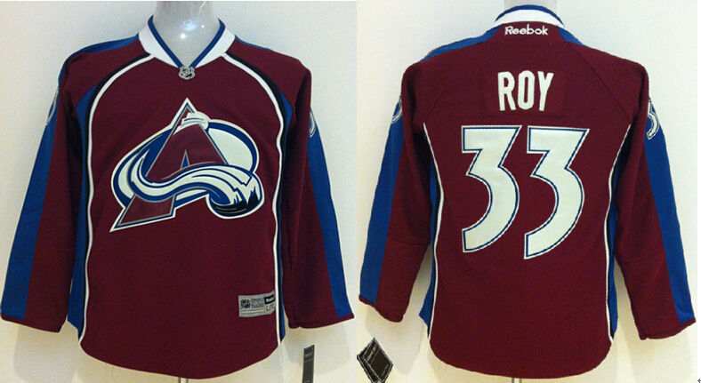 Avalanche 33 Patrick Roy Red Youth Reebok Jersey - Click Image to Close
