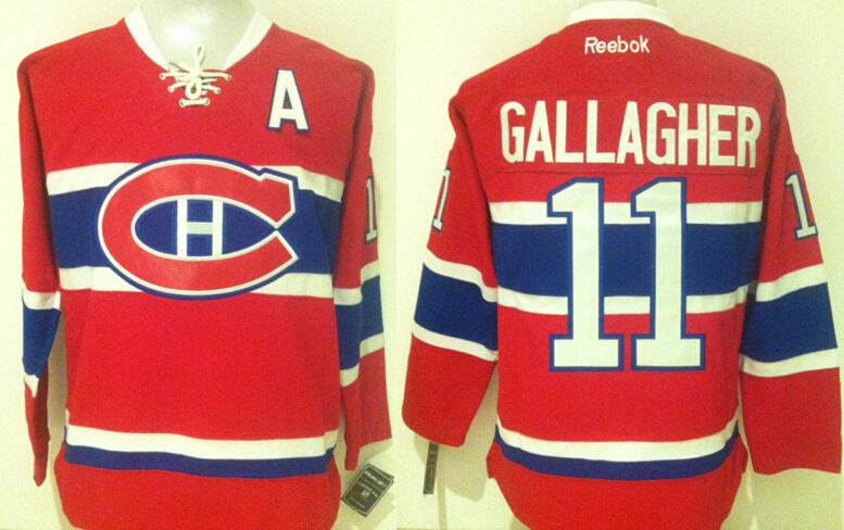 Canadiens 11 Brendan Gallagher Red Reebok Jersey