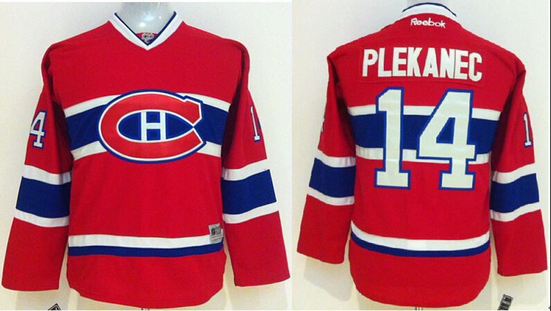 Canadiens 14 Tomas Plekanec Red Youth Reebok Jersey