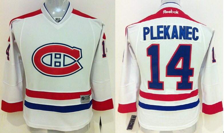 Canadiens 14 Tomas Plekanec White Youth Reebok Jersey