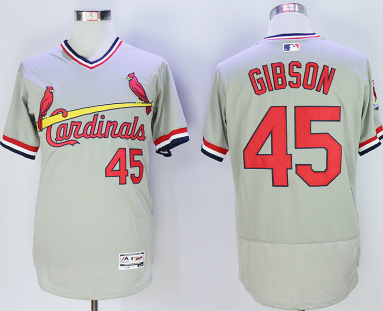 Cardinals 45 Bob Gibson Grey 1978 Turn Back The Clock Jersey