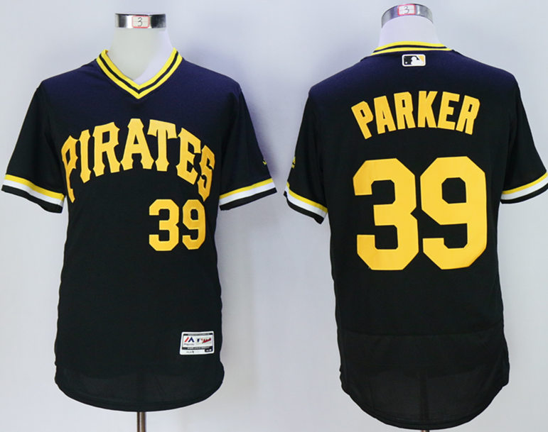 Pirates 39 Dave Parker Black Throwback Flexbase Jersey - Click Image to Close