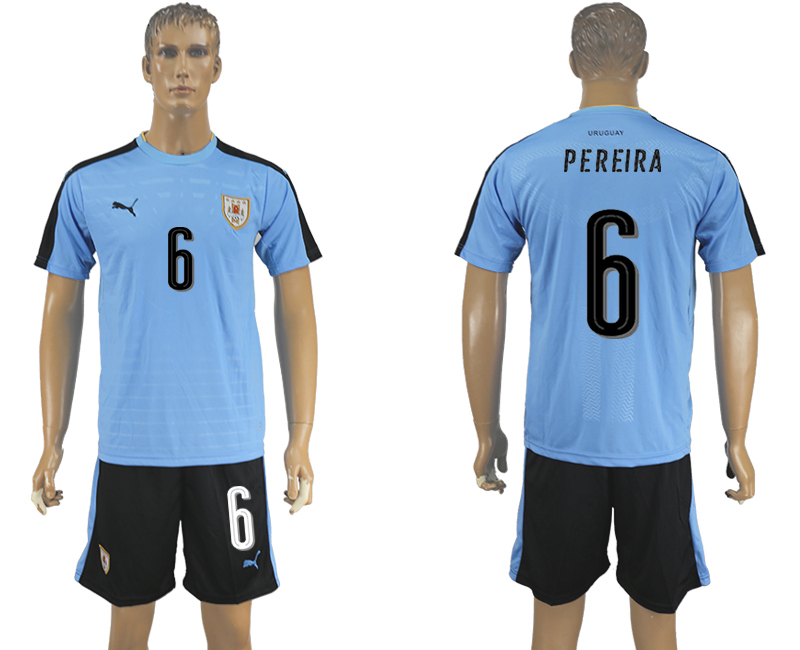 2016-17 Uruguay 6 PEREIRA Home Soccer Jersey