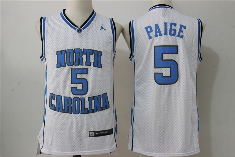 North Carolina Tar Heels 5 Marcus Paige White College Jersey