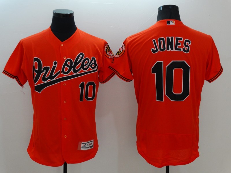 Orioles 10 Adam Jones Orange Flexbase Jersey
