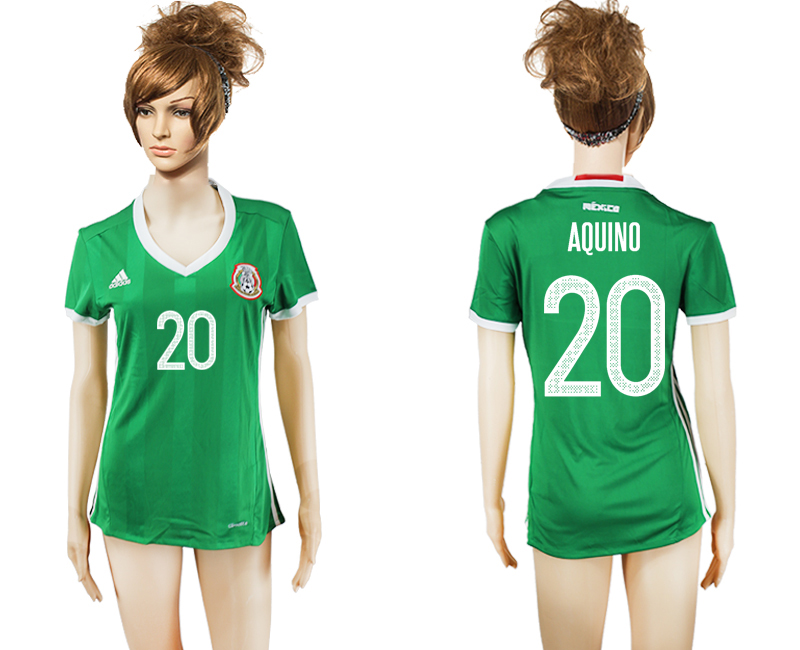 2016-17 Mexico 20 AQUINO Home Women Soccer Jersey
