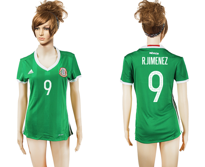 2016-17 Mexico 9 R.JIMENEZ Home Women Soccer Jersey
