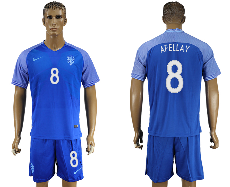 2016-17 Netherlands 8 AFELLAY Away Soccer Jersey